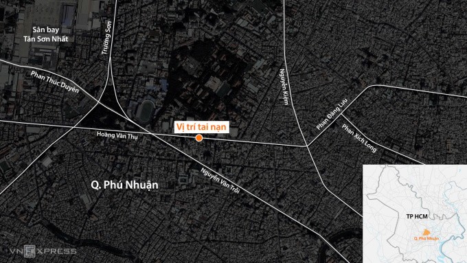 Vị trí xảy ra tai nạn. Đồ họa: Đỗ Nam