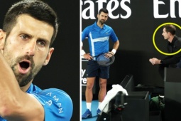 Djokovic xô đổ kỷ lục Federer ở Australian Open, lườm Murray và gửi cả nụ hôn gió