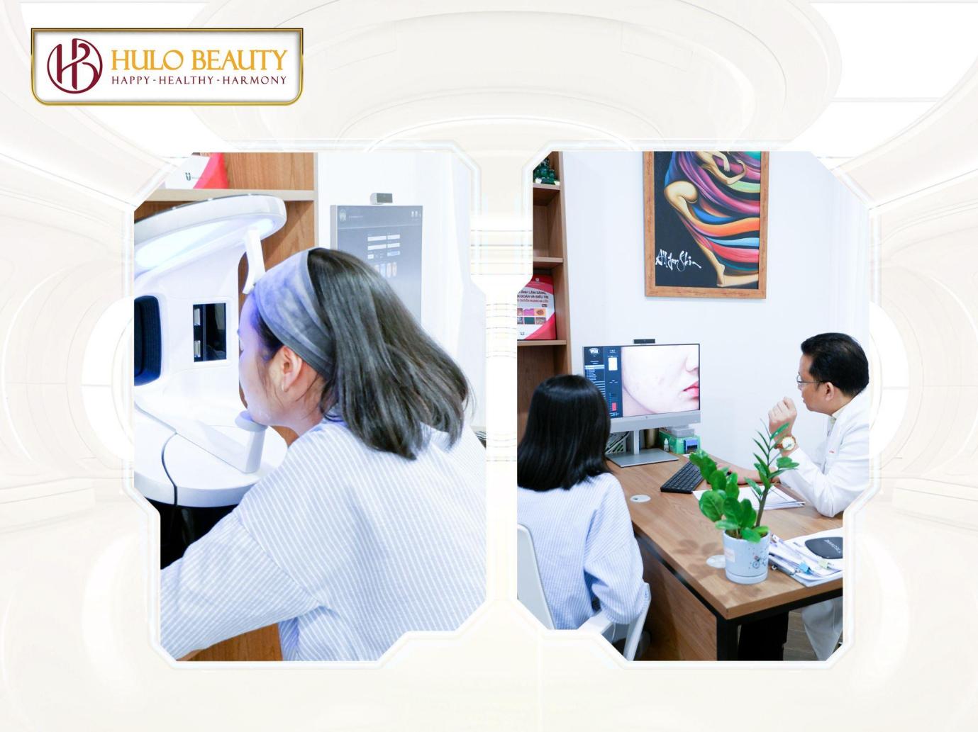 Bác sĩ chuyên khoa da liễu thăm khám và tư vấn trực tiếp