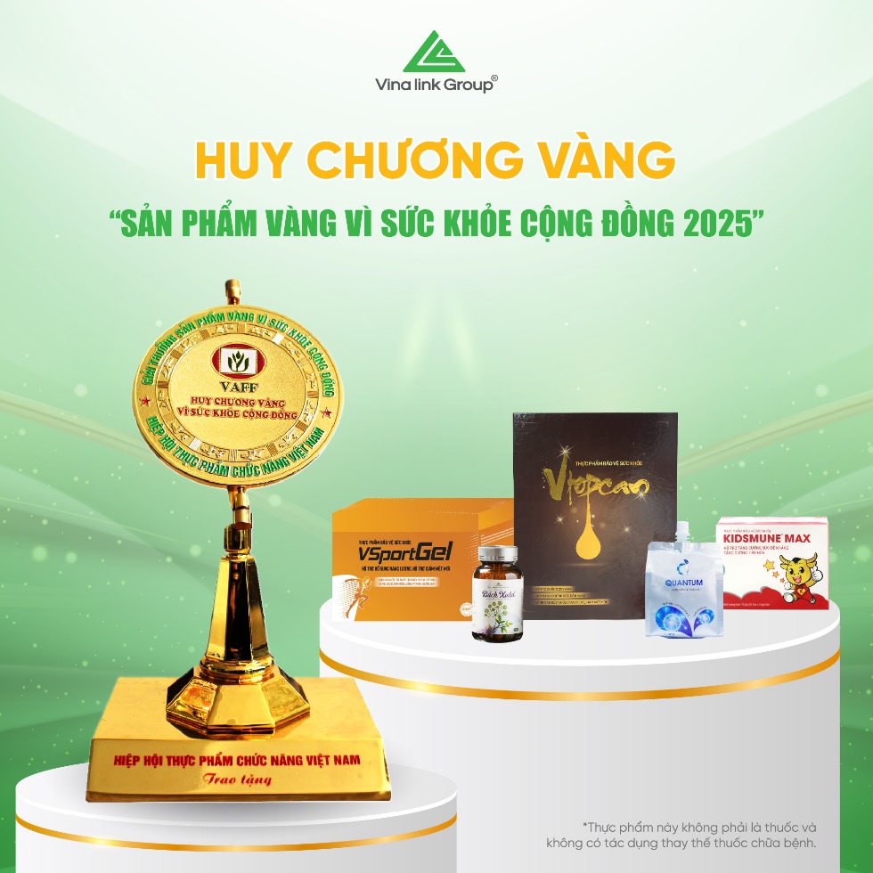 5 sản phẩm của Vinalink Group vinh dự đạt giải thưởng “Huy chương vàng vì sức khỏe cộng đồng năm 2025”