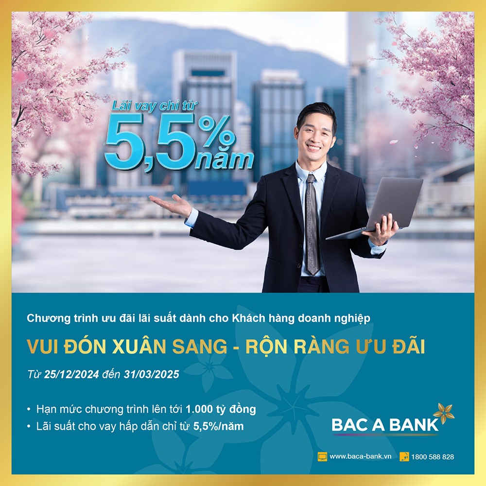 BAC A BANK rộn ràng khai xuân với ưu đãi lãi suất dành cho khách hàng doanh nghiệp - 1