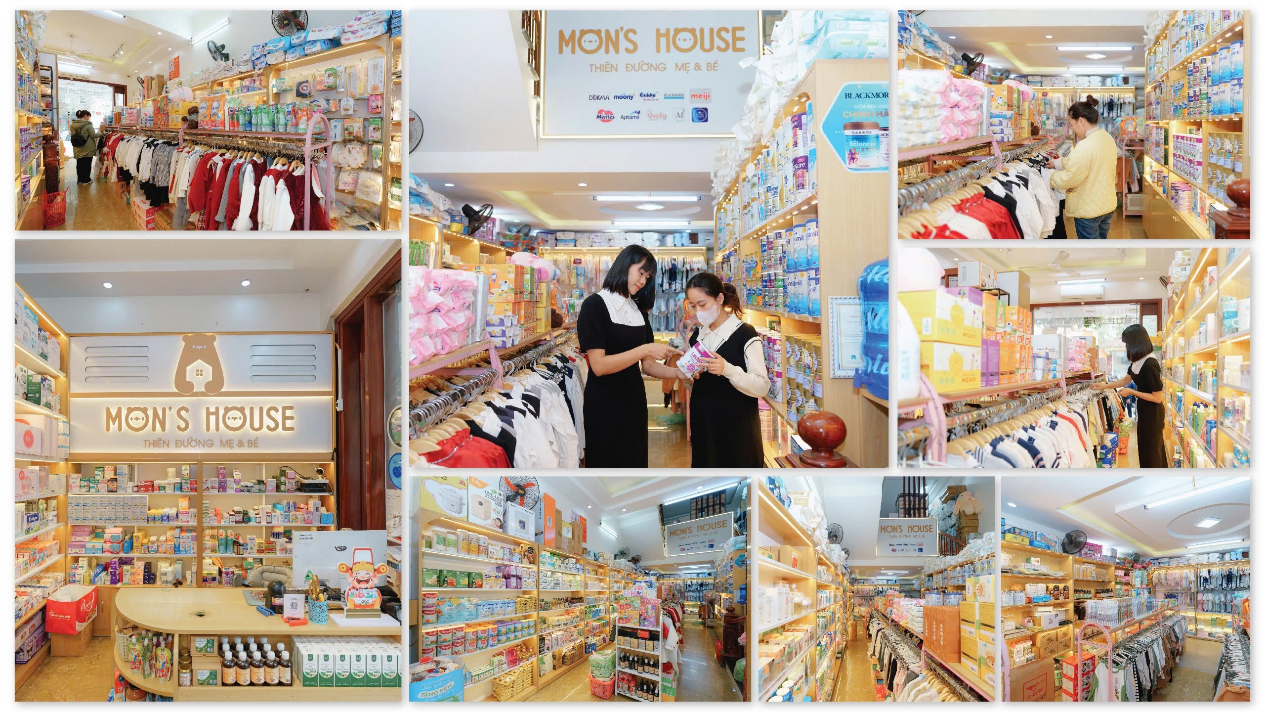 Hệ thống sản phẩm đa dạng, chất lượng lại được bày trí một cách gọn gàng, sang trọng tại Mon’s House