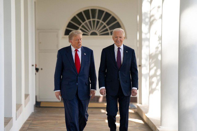 Tổng thống đắc cử Mỹ Donald Trump và Tổng thống Joe Biden. Ảnh: CNN