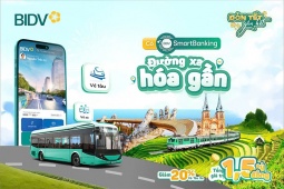 Giảm giá 100.000 đồng vé tàu, xe trên BIDV Smartbanking - đong đầy Tết đoàn viên