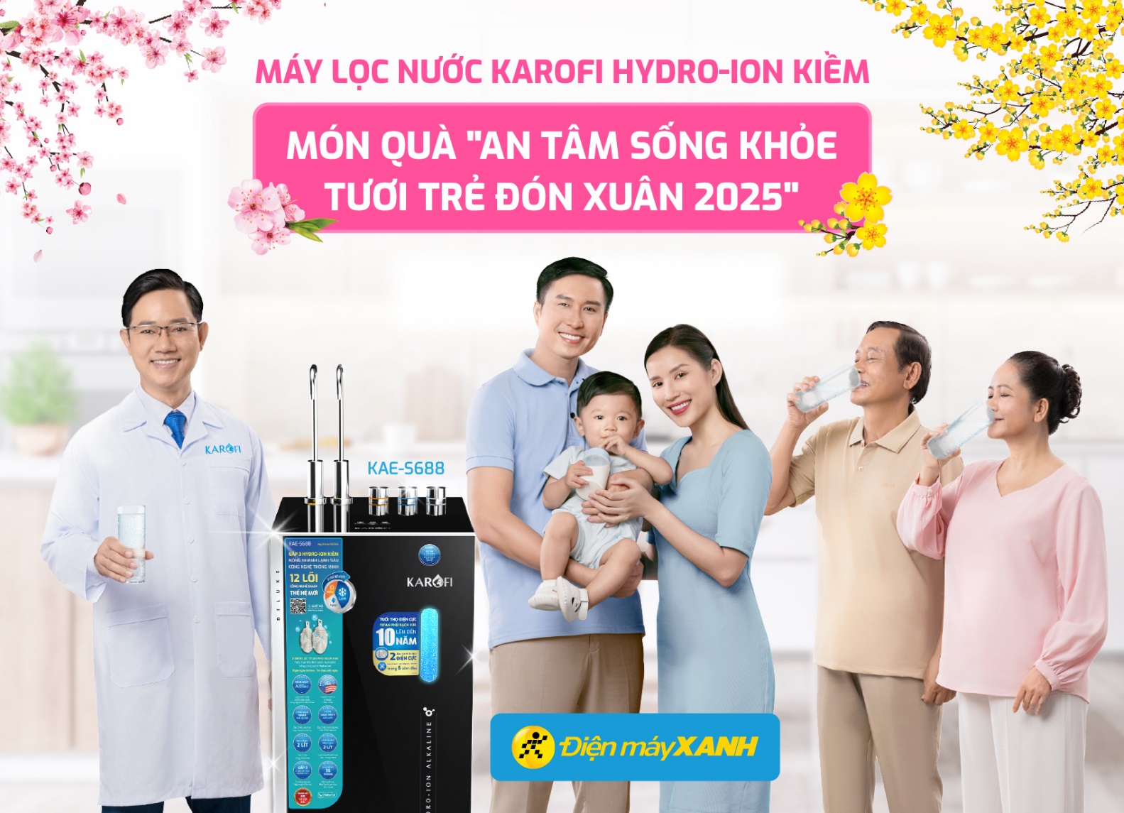 Máy lọc nước Hydro-ion Kiềm Karofi S688 - Món quà sống khỏe, tươi trẻ đón xuân - 1