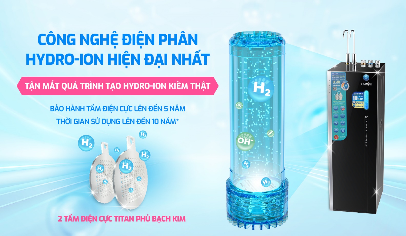 Máy lọc nước Hydro-ion Kiềm Karofi S688 - Món quà sống khỏe, tươi trẻ đón xuân - 3