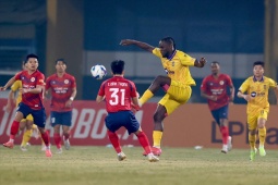 Bóng đá - Video bóng đá Công an Hà Nội - SLNA: Giật điểm trong thế thiếu người (V-League)