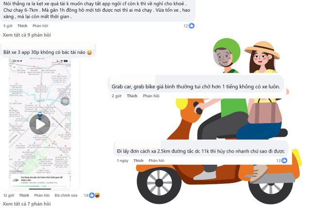 Nhiều bạn trẻ "khóc ròng" vì đặt xe mãi không có.