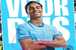 Man City công bố tân binh kỷ lục Vitor Reis, chờ ra mắt ở đại chiến Chelsea