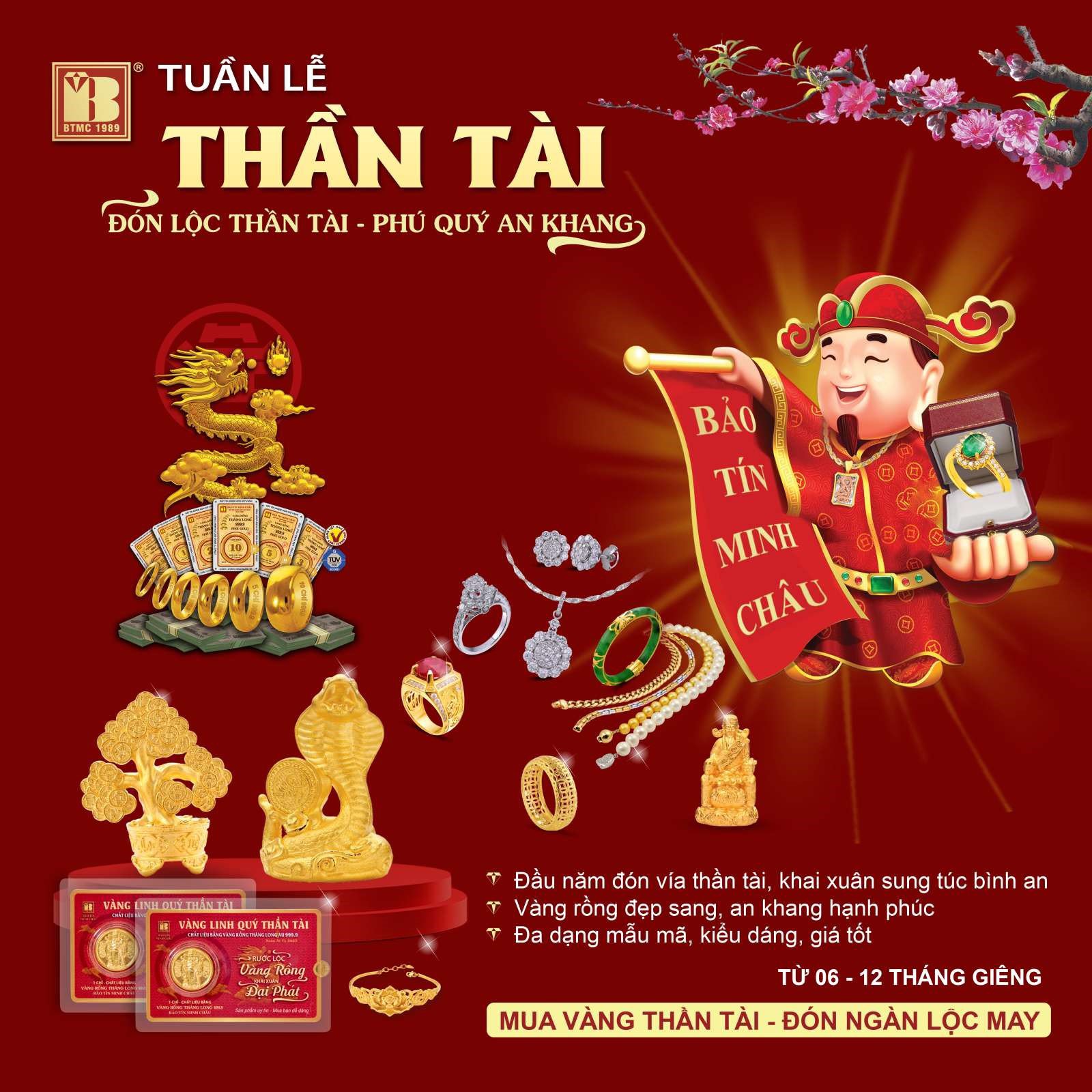 Mời Quý khách ghé CSKD gần nhất của BTMC để rước lộc đầu xuân