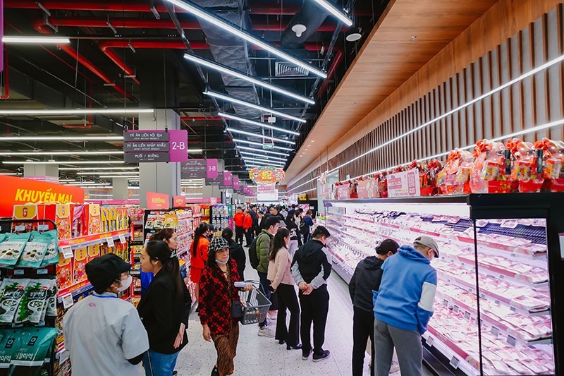 Khu vực siêu thị tại AEON Xuân Thuỷ đáp ứng nhu cầu tiêu dùng của các hộ gia đình