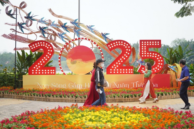 Giới trẻ tấp nập check in đường hoa Tết ở 'khu nhà giàu' TPHCM - 7