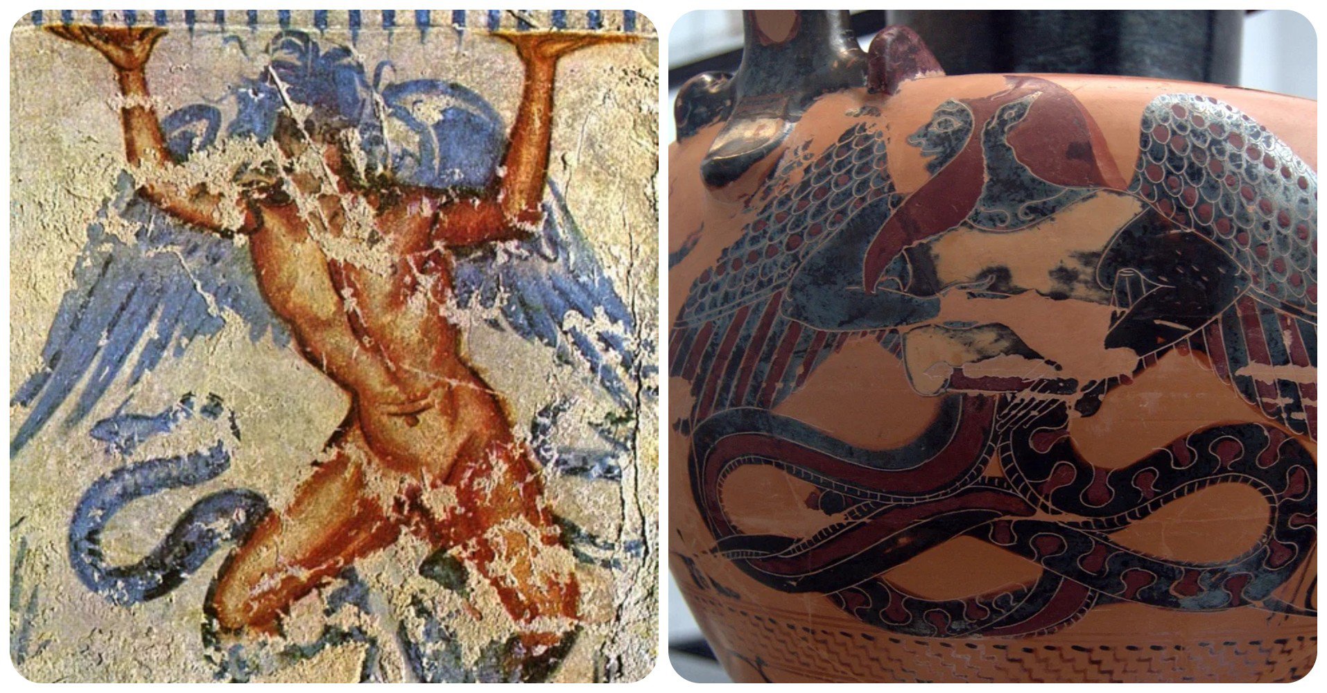 Typhon được mô tả trên những cổ vật Hy Lạp (ảnh: World History)