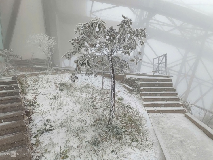 Từ độ cao 2.900 m lên đến đỉnh 3.143 m của Fansipan, thị xã Sa Pa, tỉnh Lào Cai, tuyết rơi dày. Đây là lần đầu tiên kể từ tháng 12/2022 tuyết xuất hiện ở đỉnh núi này. Trước đó hồi tháng 12/2024 và tháng 1/2025, đỉnh Fansipan ghi nhận băng giá, nhiệt độ xuống 0.