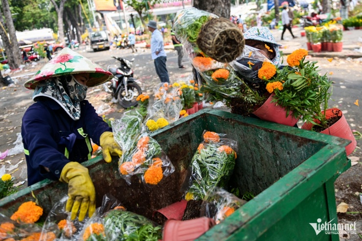 Ngậm ngùi vứt bỏ hoa Tết chiều cuối năm - 12