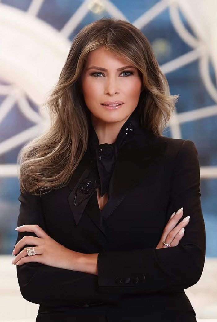 Ảnh chân dung năm 2017 của Đệ nhất phu nhân Mỹ Melania Trump. Ảnh: Nhà Trắng