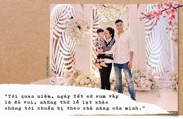 Nam diễn viên cho rằng ngày Tết chỉ cần sum vầy bên gia đình, người thân bạn bè là đủ vui.