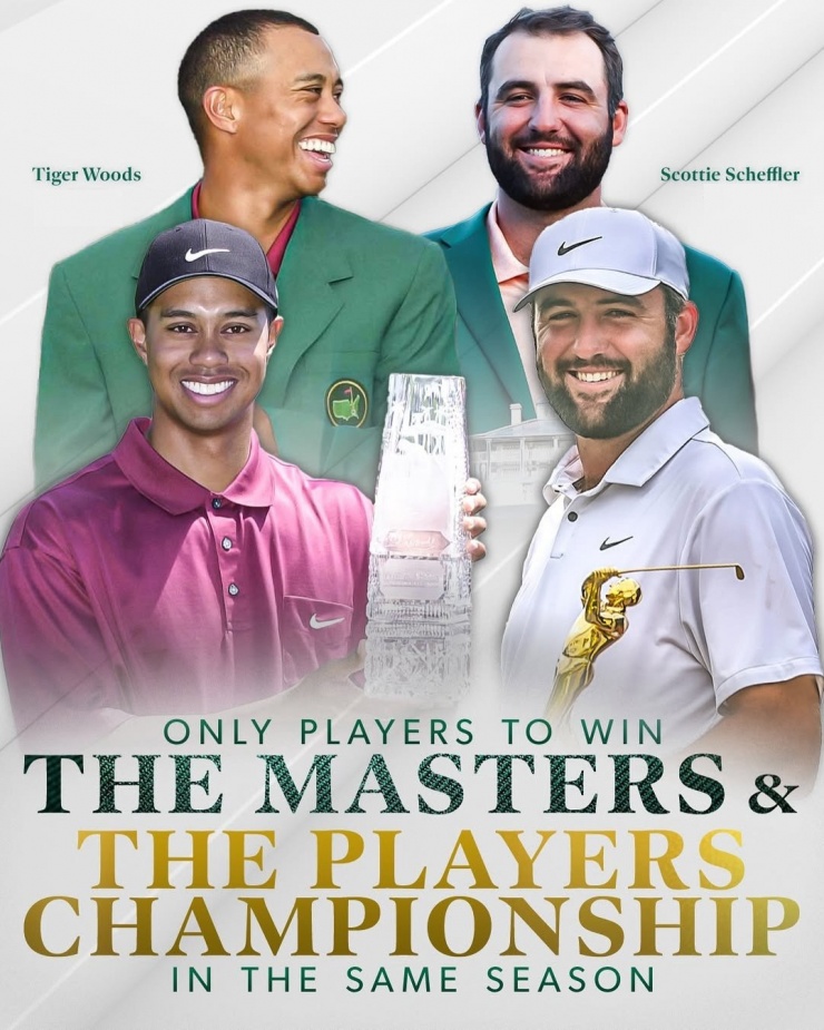 Scheffler kế thừa Tiger Woods để thống trị golf. Ảnh: PGA Tour
