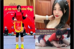 Thể thao - Hot-girl Anh Thơ so tài nhà vô địch nam Đào Hồng Sơn ở sới vật hội làng, fan dậy sóng