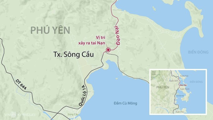 Vị trí xảy ra tai nạn. Đồ họa: Hoàng Chương