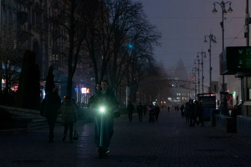 Thủ đô Kiev (Ukraine) ngày 23-1. Ảnh: AFP