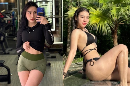 Hot girl làng gym Huyền Dior thi chung kết hoa hậu, Trang Trit nâng tạ nặng luyện vòng ba