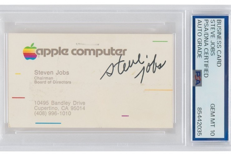 Danh thiếp của Steve Jobs được đem ra đấu giá, đã vượt mốc 1,9 tỷ đồng