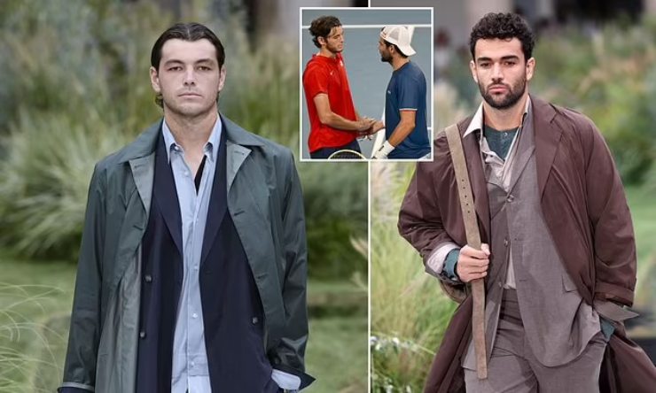 Fritz (bên trái) và Berrettini (bên phải) cùng cao 1m96 và có gương mặt và vóc dáng đáng mơ ước