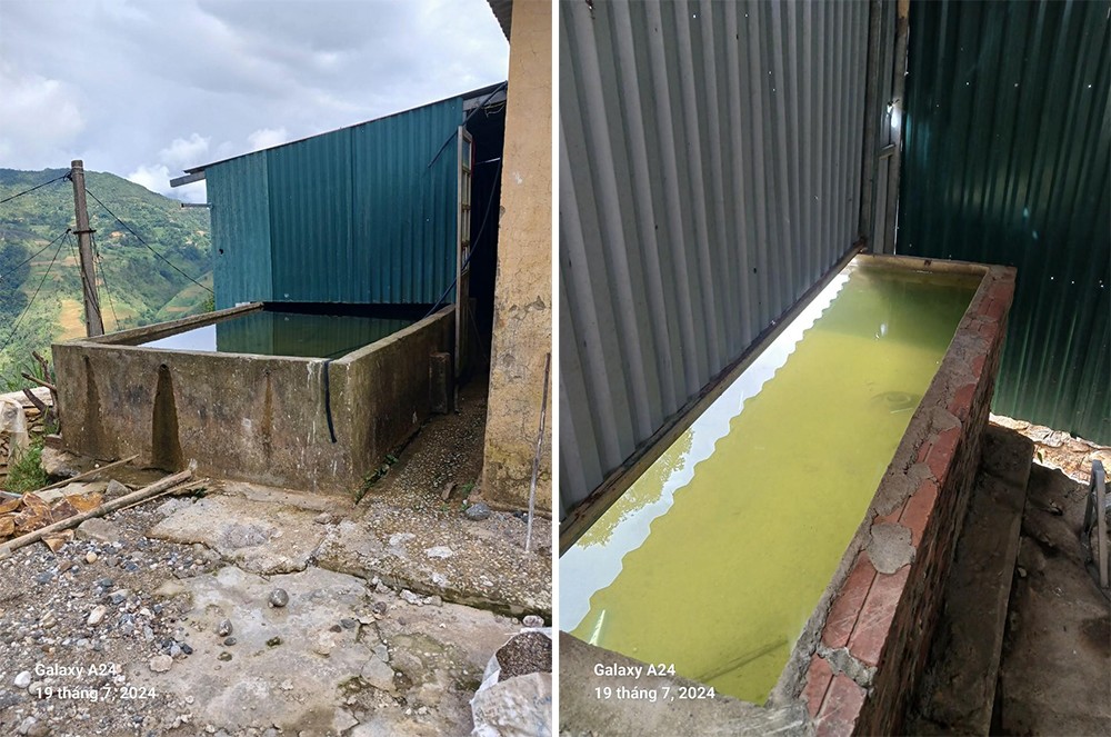 Chẳng ai có thể ngờ đây lại chính là nhà tắm của hàng trăm em học sinh tại một điểm trường - Ảnh: DNCC