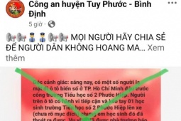 Bình Định thông tin việc  ' học sinh lớp 3 bị bắt cóc trong giờ ra chơi '  lan truyền trên mạng xã hội