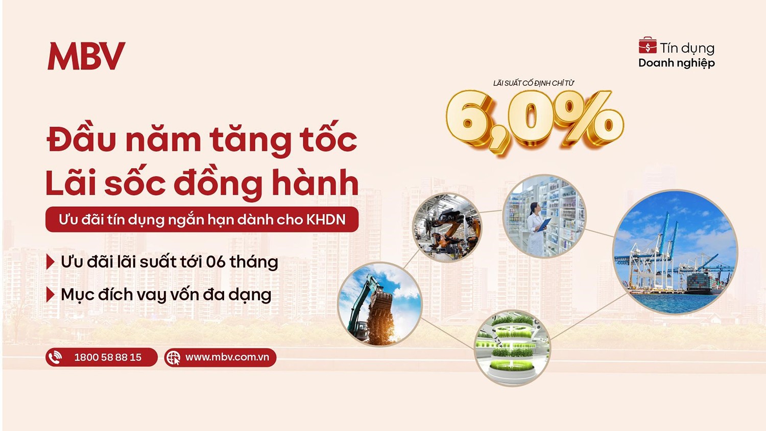 Mức lãi suất hấp dẫn và dịch vụ tận tâm từ MBV là chìa khóa cho nhiều doanh nghiệp bứt phá giai đoạn đầu năm 2025.
