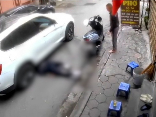 Hy hữu nam thanh niên nghi say thuốc lào ngã ra đường bị ô tô tông trúng