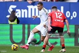 Video bóng đá Osasuna - Real Madrid: Mbappe mở điểm, Bellingham bị thẻ đỏ (La Liga)