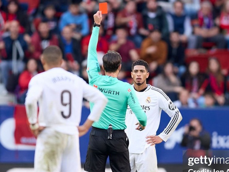 Bellingham tố trọng tài rút thẻ đỏ oan, nguy cơ bị cấm 4 trận