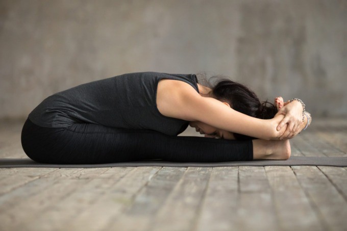 Tư thế Paschimottanasana.