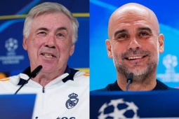 Real Madrid tái đấu Man City: HLV Ancelotti phản bác tuyên bố  " 1% cơ hội "  của Pep