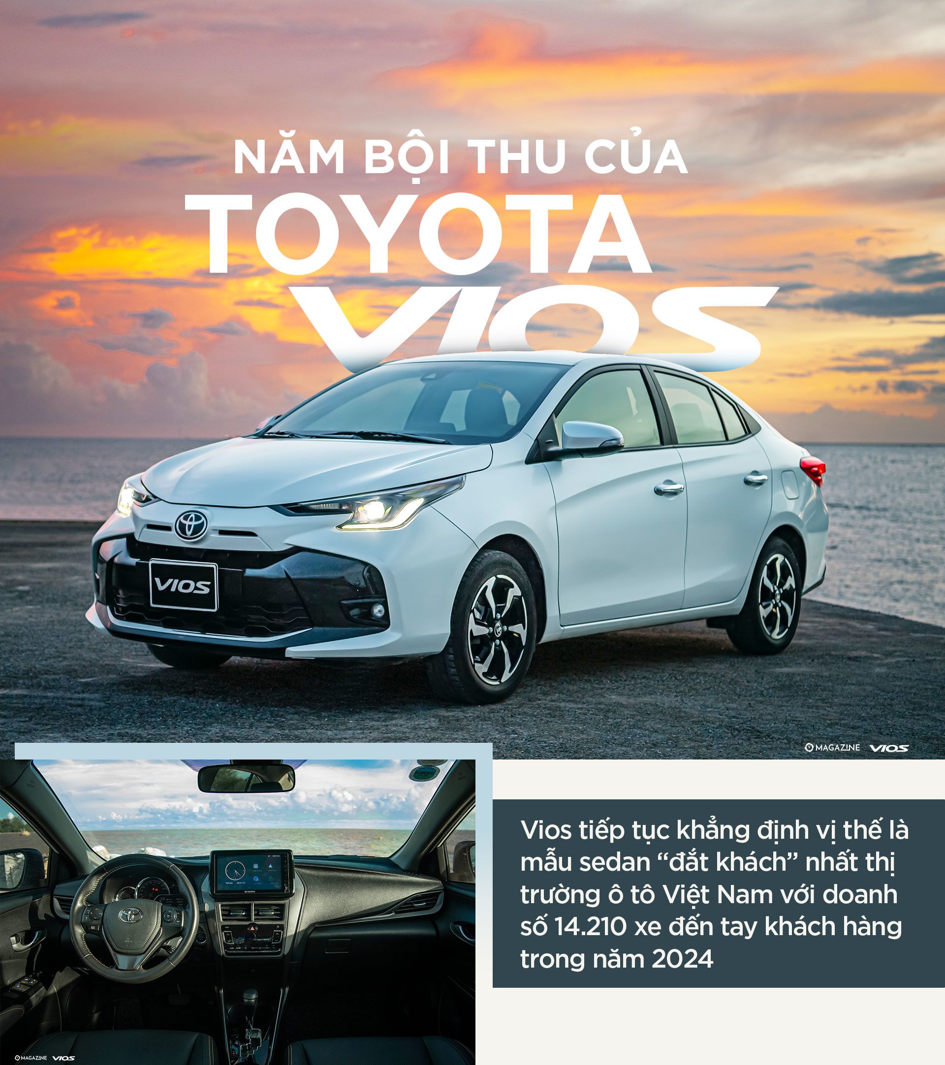 Toyota Vios khẳng định vị thế là mẫu sedan ăn khách nhất năm  2024