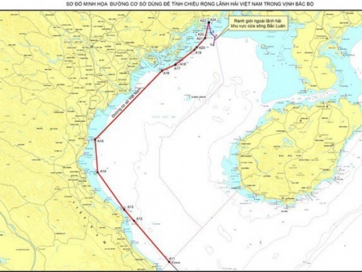Việt Nam ra Tuyên bố về đường cơ sở dùng tính lãnh hải trong Vịnh Bắc Bộ