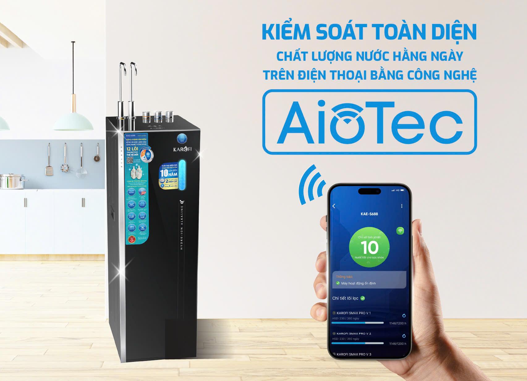 Công nghệ AioTec kiểm soát toàn diện chất lượng hàng ngày trên điện thoại thông minh