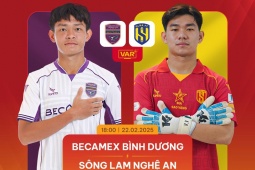 Trực tiếp bóng đá Bình Dương - SLNA: Chủ nhà trông cậy Tiến Linh (V-League)