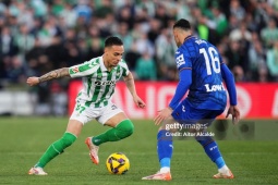 Video bóng đá Getafe - Betis: Antony vừa kiến tạo vừa bị thẻ đỏ (La Liga)