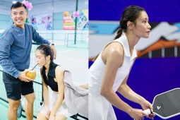 Lý Hoàng Nam chăm vợ xinh trên sân pickleball, hot girl bóng rổ nằm sân sau 13 trận