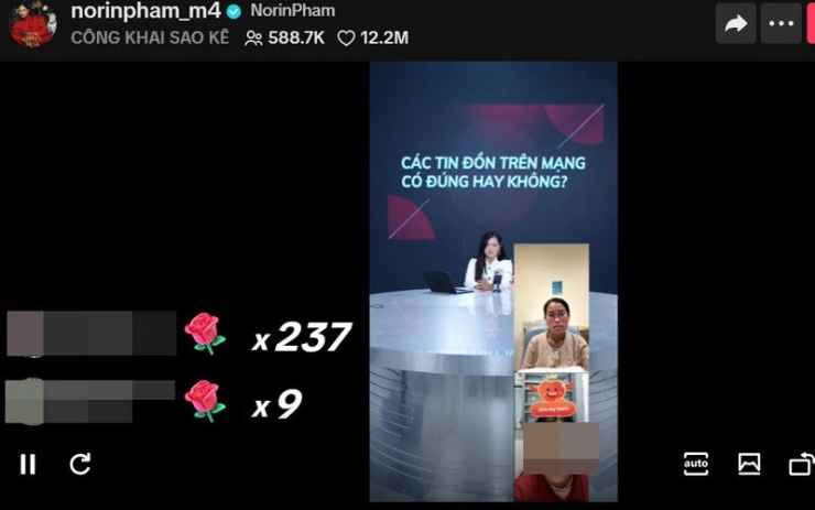 Có thời điểm, phiên livestream hút hơn 12 triệu lượt 