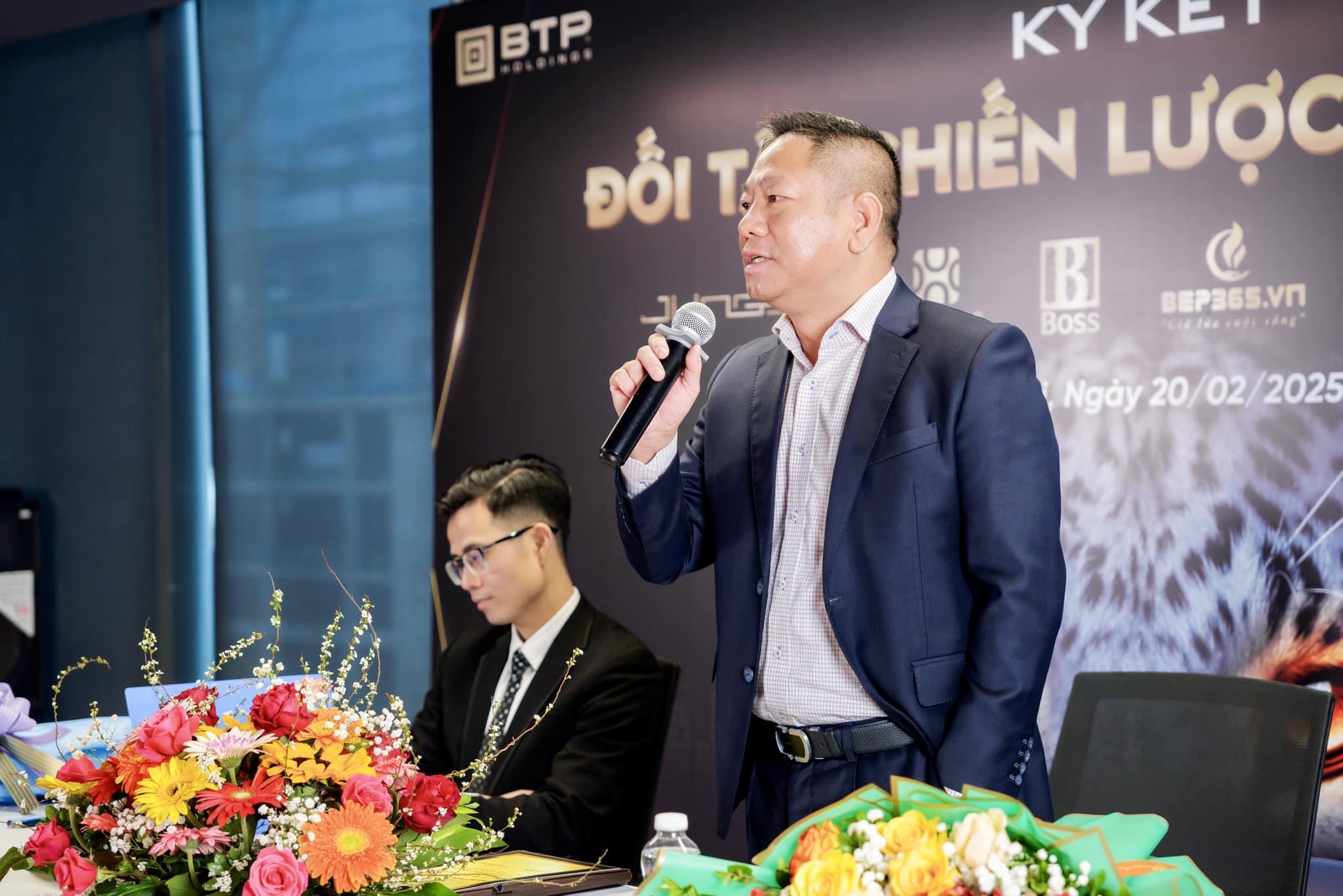 Ông Nghiêm Xuân Khánh - Phó tổng Giám đốc BTP Holdings phát biểu tại lễ ký kết