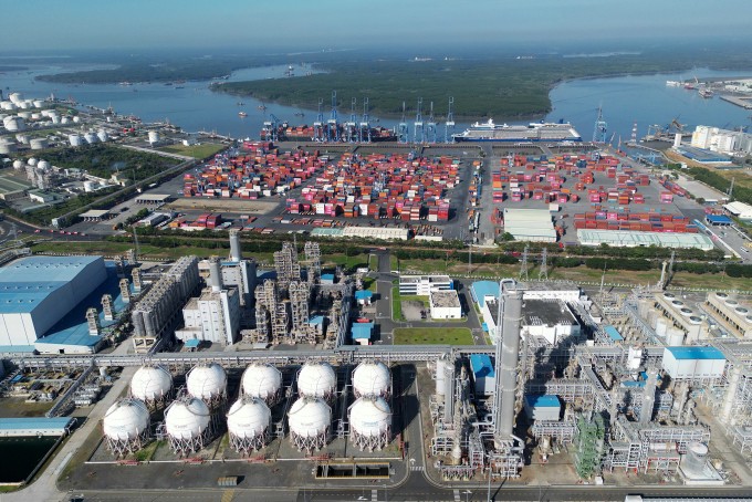 Một góc cụm cảng Cái Mép - Thị Vải. Ảnh: Trường Hà