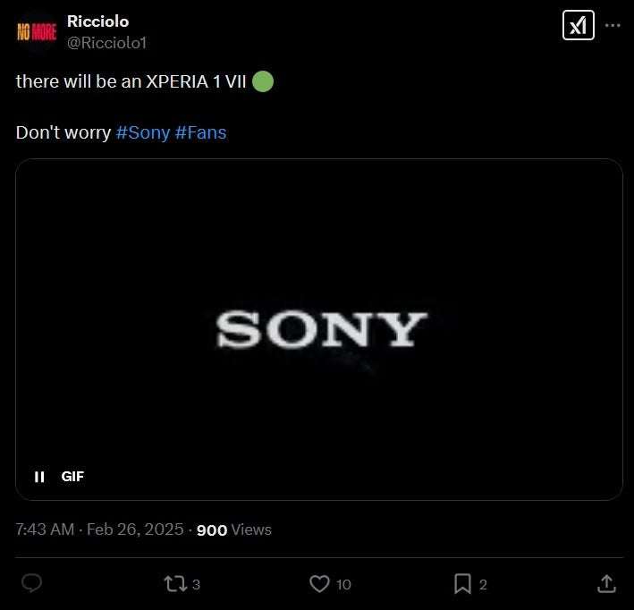 Tin đồn về điện thoại Sony.