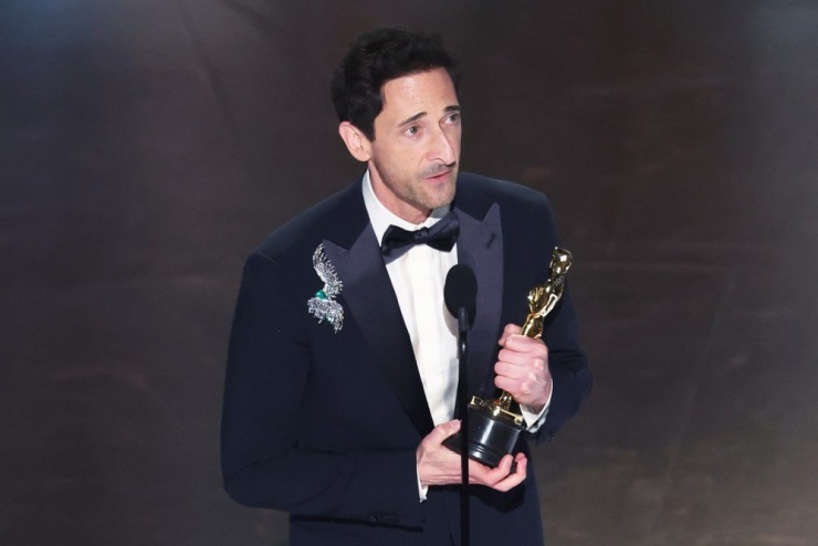 Adrien Brody lần thứ 2 nhận tượng vàng Oscar. Ảnh: Rich Polk.