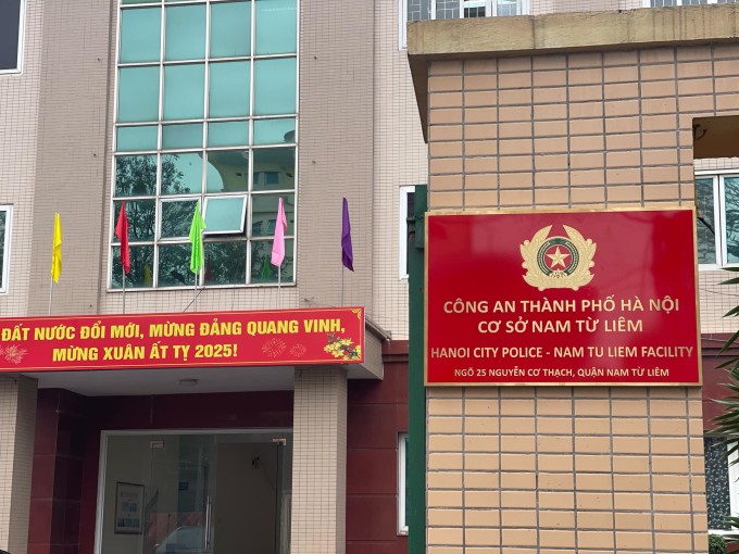 Cơ sở Nam Từ Liêm của Công an thành phố Hà Nội, sáng 3/3. Ảnh: Phạm Dự