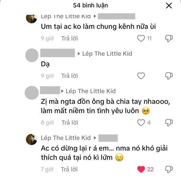 Bình luận được cho là của Đích Lép xác nhận dừng lại với Tizi.