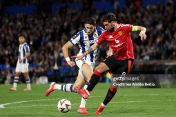 Bóng đá - Video bóng đá Real Sociedad - MU: Rượt đuổi hiệp 2, nỗi sầu Fernandes (Europa League)